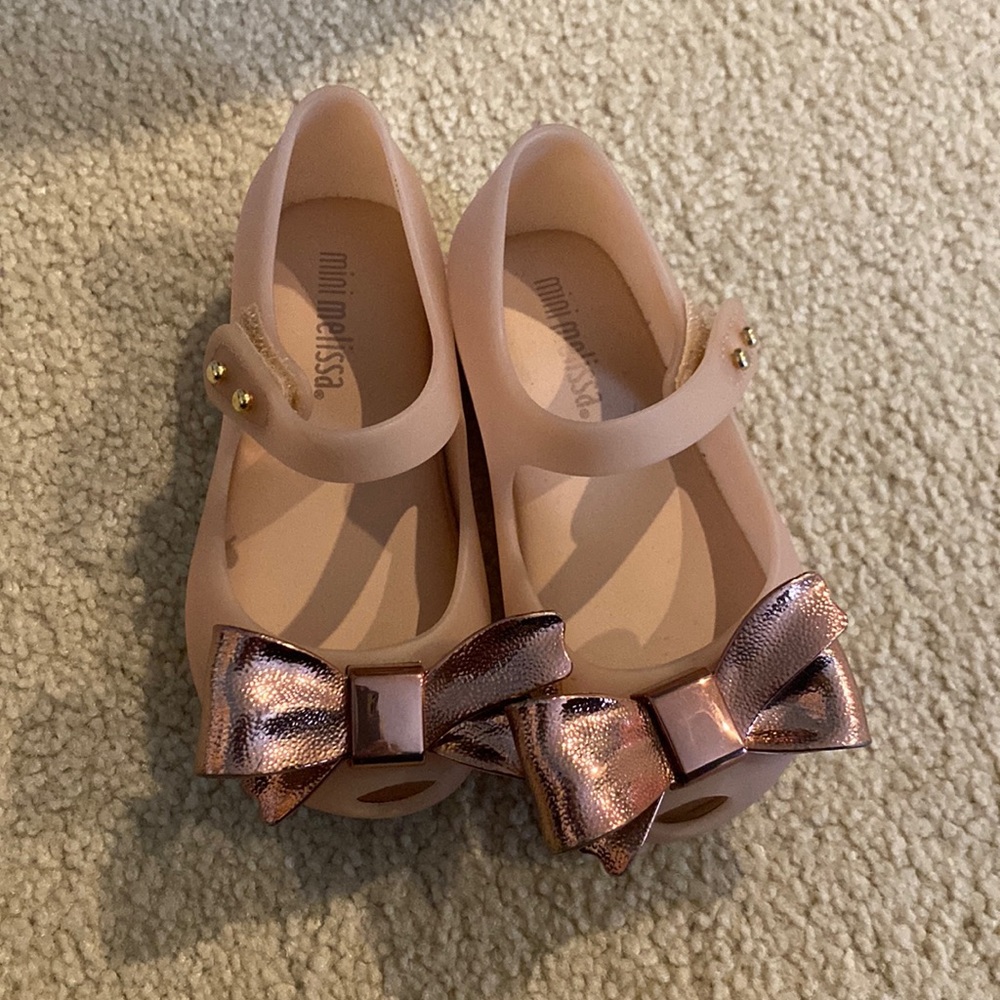 Mini Melissa Peep Toe Show, Pink, Toddler girl, size 6